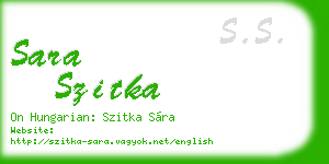 sara szitka business card